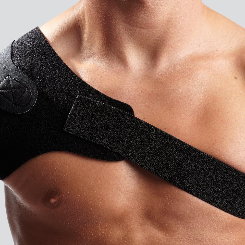 McDavid Shoulder Support Brace. Rotator Cuff Brace for Pain Relief, Rehab. Thermal Compression Therapy Sleeve, Wrap. Adjustable Strap, Sling. For Arthritis, Bursitis, Tendonitis, Arm, AC Joint Injury, Clavicle, Dislocated. For Men and Women, Right or Left Side: Sports & Outdoors