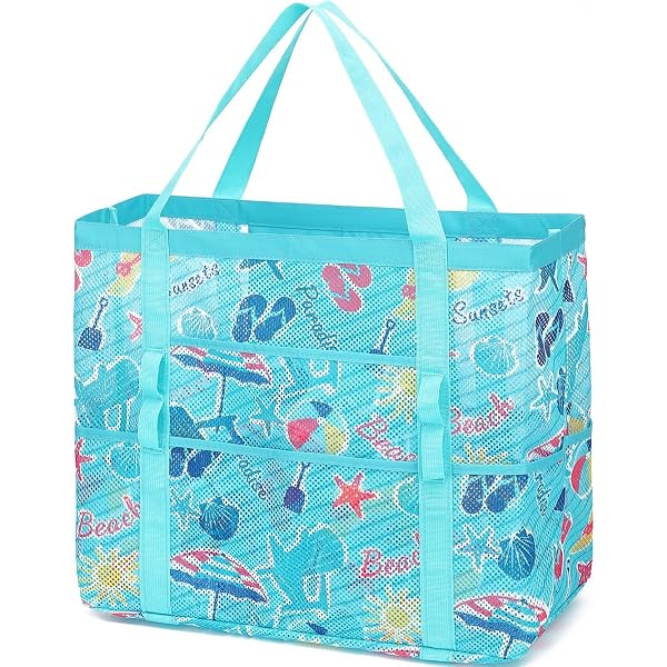 ONCCI Bolsa de Playa XXL Familia, Bolsa de Playa de Malla Shopper Señoras Tote para la Playa de Viaje de Compras de Picnic y la Vida Cotidiana (Amarillo ONCCI Bolsa de Playa XXL Familia, Bolsa de Playa de Malla Shopper Señoras Tote para la Playa de Viaje de Compras de Picnic y la Vida Cotidiana (Amarillo