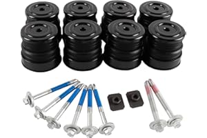 IKER Silicone Body Mount Bushings Bolt Kit Compatible with Ford F250 F350 2008-2016 Crew Cab 2WD 4WD Durable Cab Bushings Reduce Noise,Improve Ride Comfort(Black)