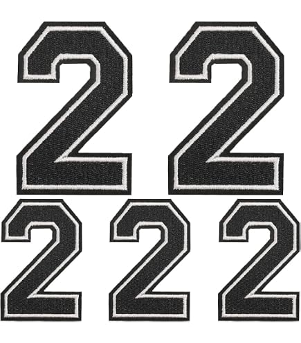 Chenille Varsity Iron-On Patch – Number 0, Black/White, 2.5 Inch For Jackets, Hats & Bags