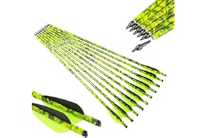 Pinals Archery Camo 400 Grain Crossbow Bolts 22 20 inch Carbon Hunting Arrows Crossbolt 12PCS
