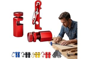 Tall Stair Gauges for Framing Square - Hexagonal Anti-Wobble Design with Holder & Hook, CNC Anodized Aluminum Framing Jig for