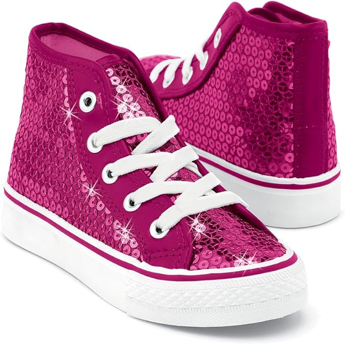 pink sequin tennis shoes