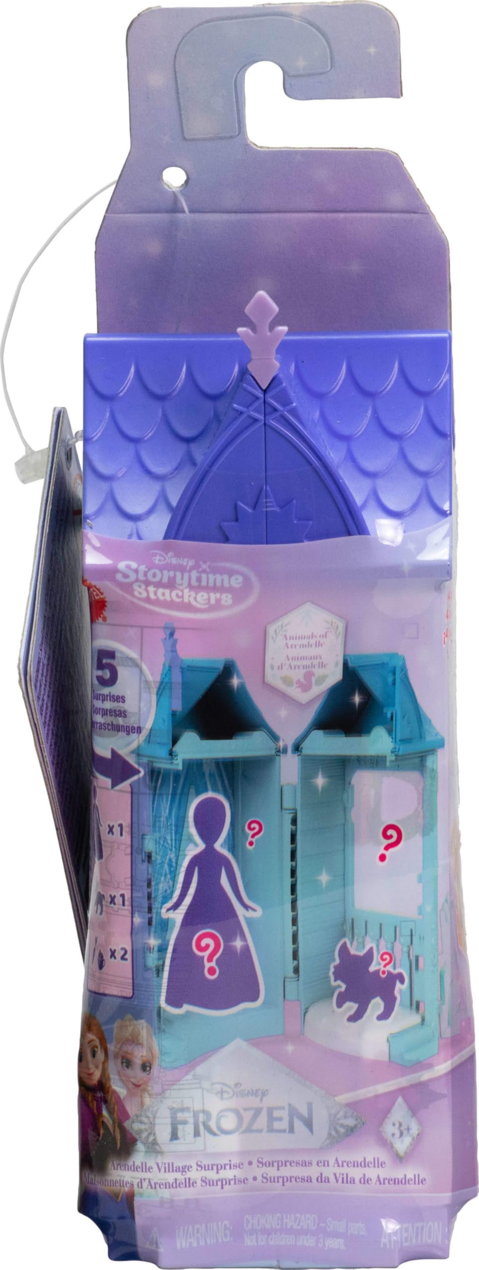 Mattel Disney Frozen Anna or Elsa Playset with 5 Surprises Including Small Doll, Tower & 3-4 Arendelle Village Accessories (Characters May Vary)