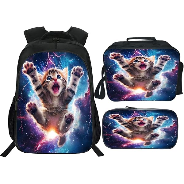 Noteligou Kids Backpack 3-Piece Set - 12 Inch School Bag With Lunch Bag & Pencil Case, Lightweight - View #10