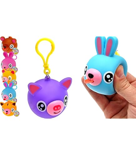 Amazon.com: JA-RU Animal Squeeze Ball w/ Keychain 2.5
