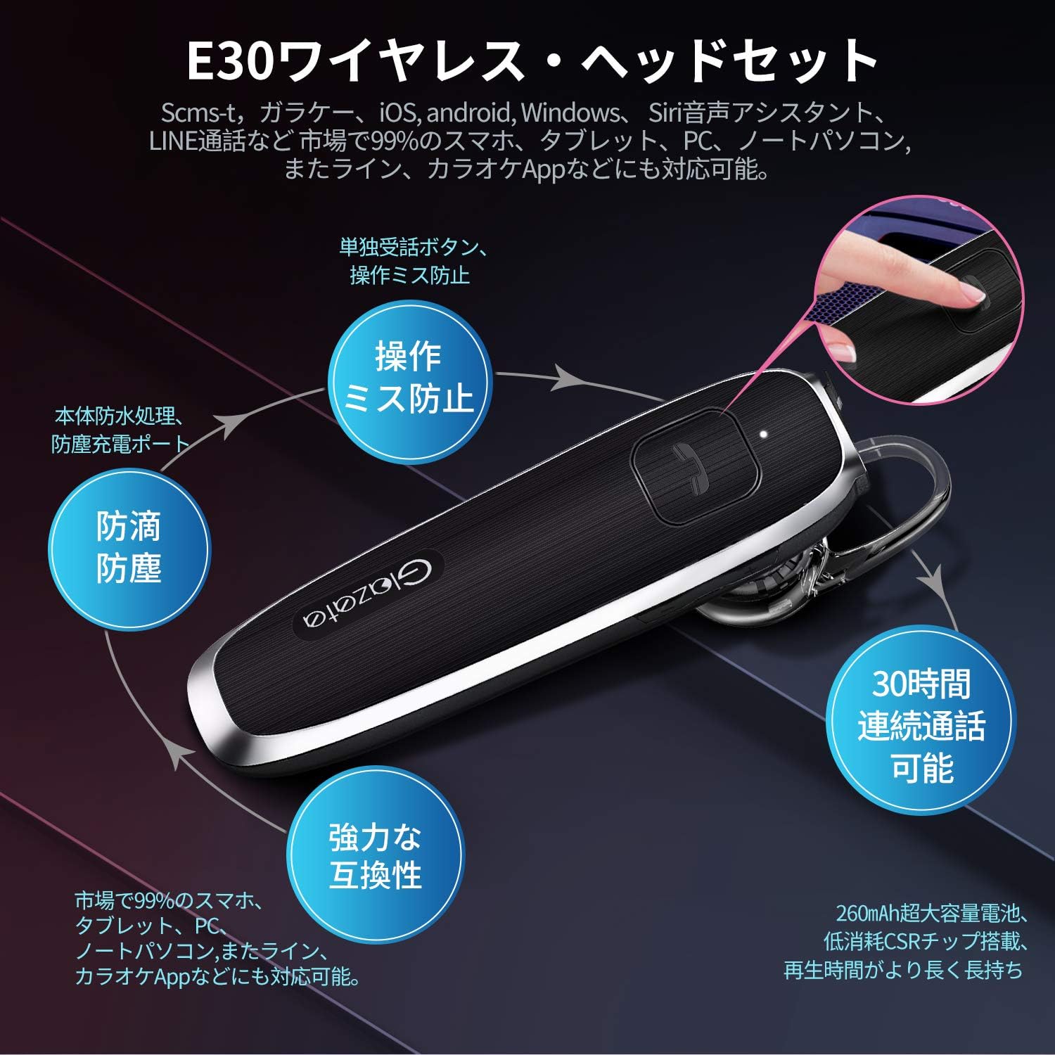 Amazon Co Jp Glazata Bluetooth 日本語音声ヘッドセット 片耳 高音質 超大容量バッテリー 長持ちイヤホン 30時間通話可能 マイク内蔵 ハンズフリー通話 日本技適マーク取得品 Scms T ガラケー Ios Android Windows対応 黒 家電 カメラ Amazon Co Jp Glazata Bluetooth 日本語音声ヘッドセット 片耳 高音質 超大容量バッテリー 長持ちイヤホン 30時間通話可能 マイク内蔵 ハンズフリー通話 日本技適マーク取得品 Scms T ガラケー Ios Android Windows対応 黒 家電 カメラ