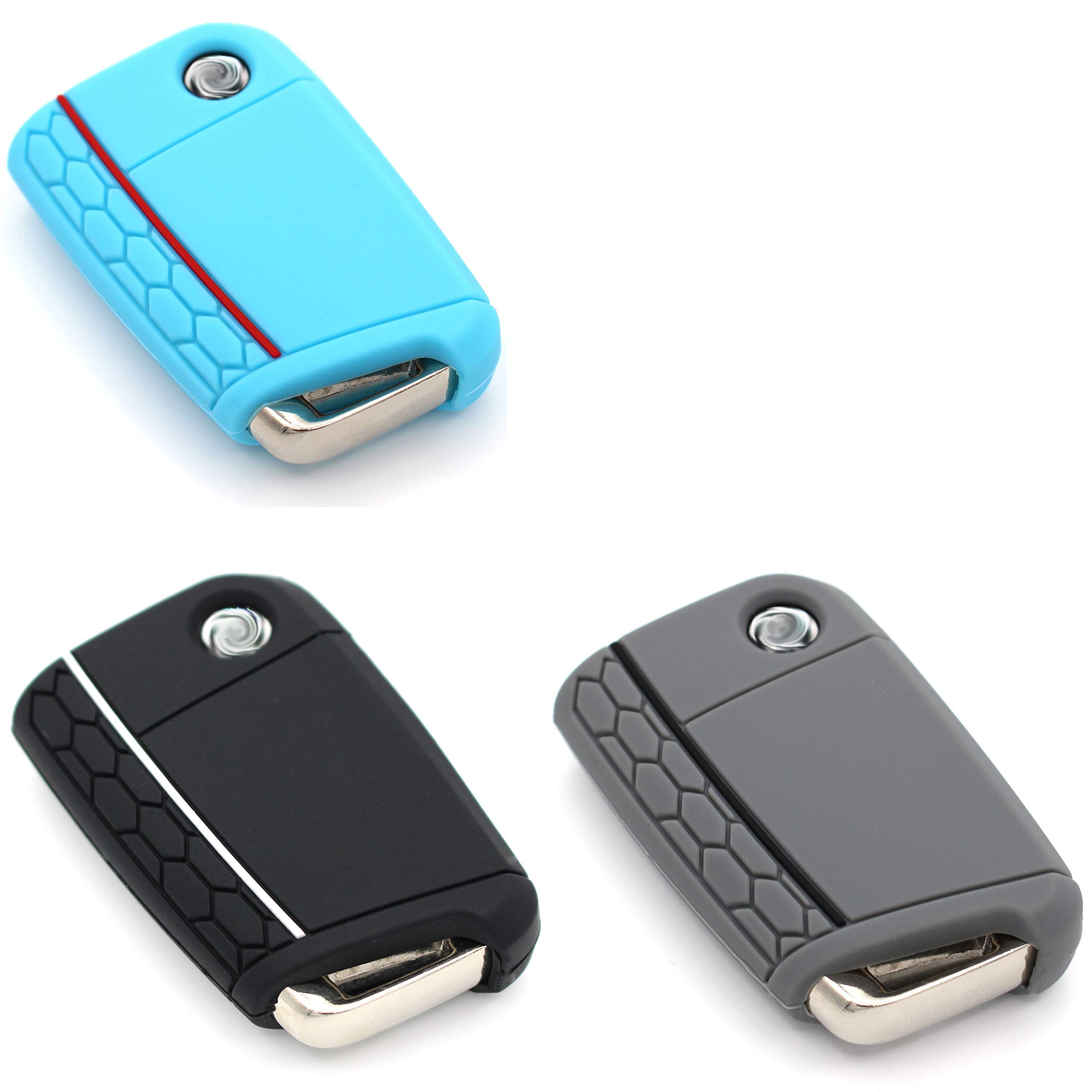 Set of 3 Silicone 3 Buttons Car Key Case VB – Finest–Folia keys protective car case
