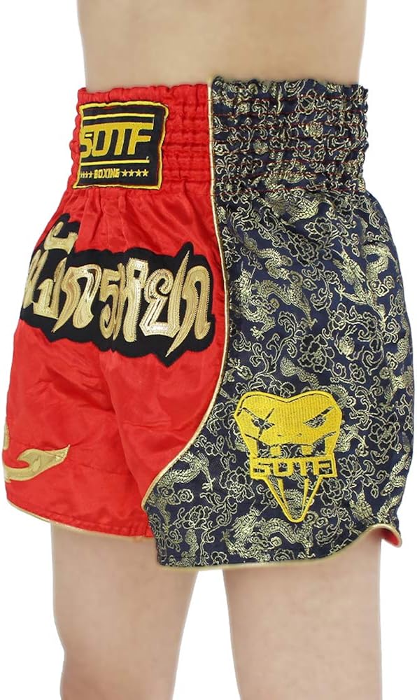 SOTF Boxing Shorts for Men Training Muay Thai Short Men Fight Shorts for Men Martial Arts: Clothing