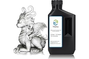 Yousu 3D Printer Metallic Resin,1kg Fast Curing Resin, Magical Effect Photopolymer Resin for LCD DLP Printing (1000g,MetalSilver)