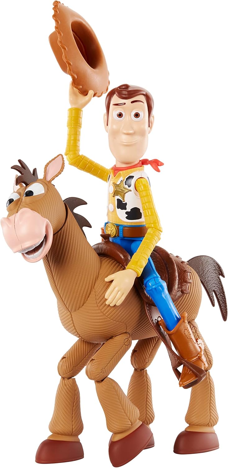 Disney Pixar Toy Story 4 Woody and Buzz Lightyear 2-Character Pack, Movie-inspired Relative-Scale for Storytelling Play [ Exclusive]: Toys & Games