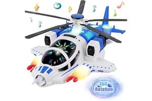 Sognotoy Helicopter Toy for Toddlers, Airplane Helicopter Toy for Kids, Boy Toy with Voice&Light Function, 360°Freedom&Automatic Obstacle Avoidance Airplane Toy for Kids 3+