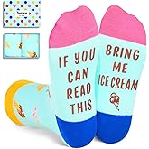 HAPPYPOP Funny Socks for Kids - Ice Cream Donut Gifts for 7-9 Years, Popcorn Chocolate Socks