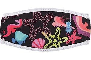 Neoprene Mask Strap Cover, Adjustable Water Proof Comfortable Goggle Hair Protector Wrap, Swimming and Snorkel Mask Straps, f