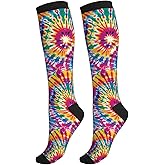 Yealedee Compression Socks Calf Knee High Support Socks Novelty For Women Men Athletic Running Hiking Nurse