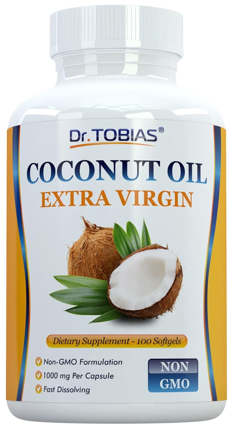 Dr. Tobias Coconut Oil Pills Supplement with 1000 mg