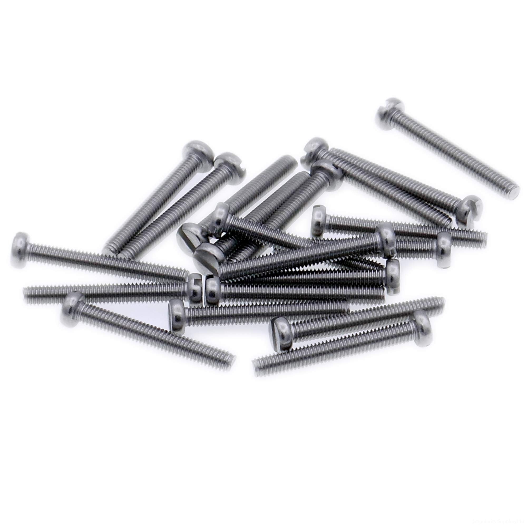 M5 (5mm x 20mm) Slot Cheese Machine Screw (Bolt) - Stainless Steel (A2) (Pack of 20)