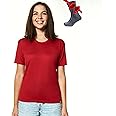 Merino.tech Merino Wool T Shirt Women - 100% Merino Wool Base Layer Women Short Sleeve Moisture-Wicking Tee and Hiking Socks