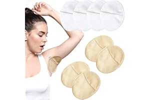 4 Pairs Underarm Sweat Pads Reusable Armpit Absorbing Guards Washable with Shoulder Strap Under Arm Breathable Absorbent Swea