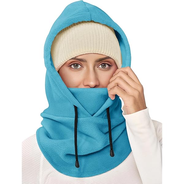 TAGVO Balaclava Full Face Ski Mask For Women, Winter Knit Slouch Beanie