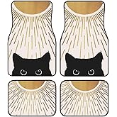 Car Floor Mats,Vehicle Front Rear Carpets Mats Universal Car Rugs,Car Accessories for Truck,Boho Sun