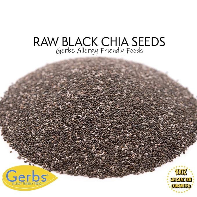 Semillas de chía cruda de Gerbs, sin OMG, gluten, cacahuetes ...