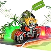 Ecloverlife Musical Birthday Cards for Boys, Funny Birthday Cards, Pop Up Birthday Cards, Blowable LED Candle Light Birthday Cards for Boys,Men, Sons, Grandsons