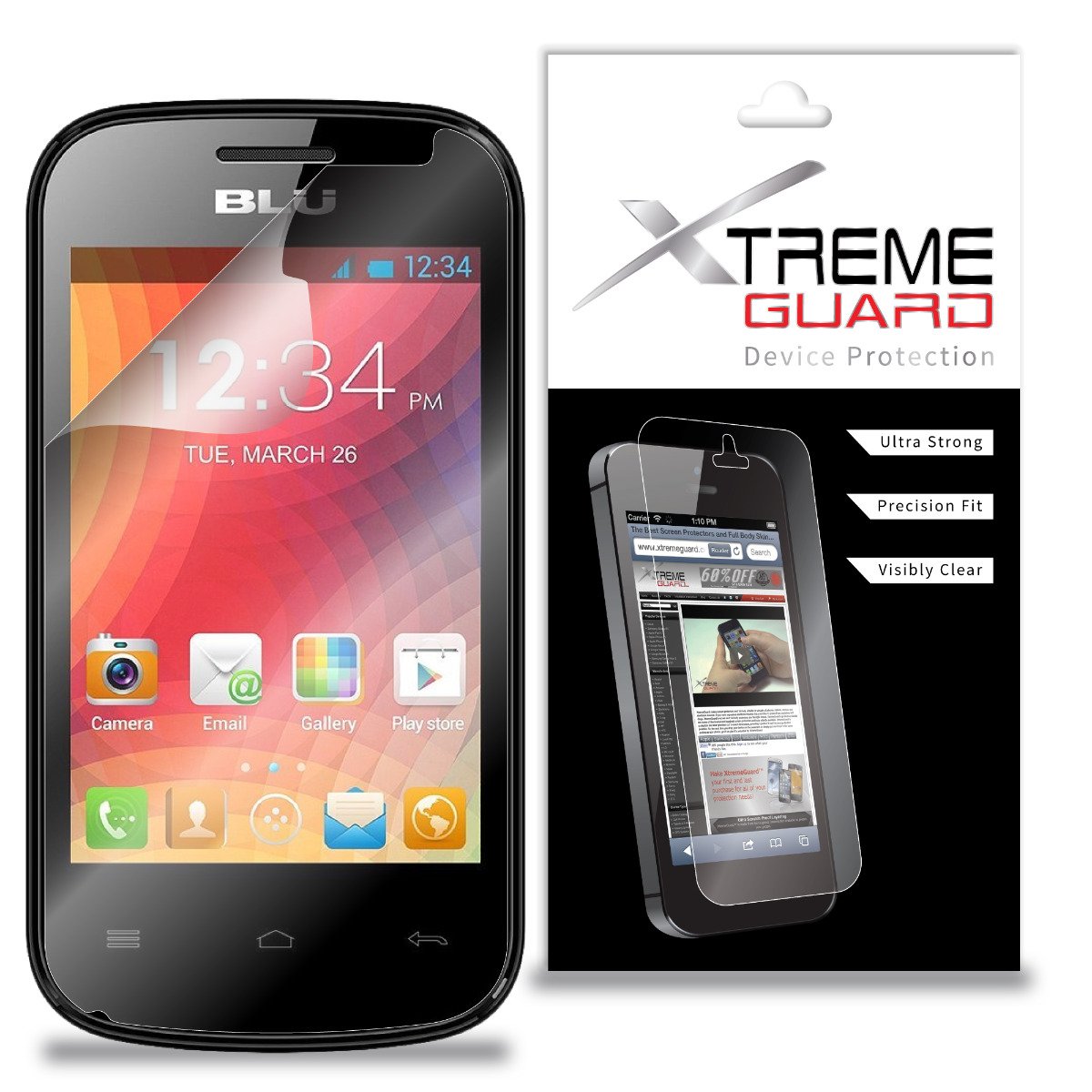 XtremeGuard Screen Protector for BLU Dash Jr W D141W (Ultra Clear)