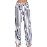 CYZ Women's 100% Cotton Woven Poplin Sleep Pajama Pants