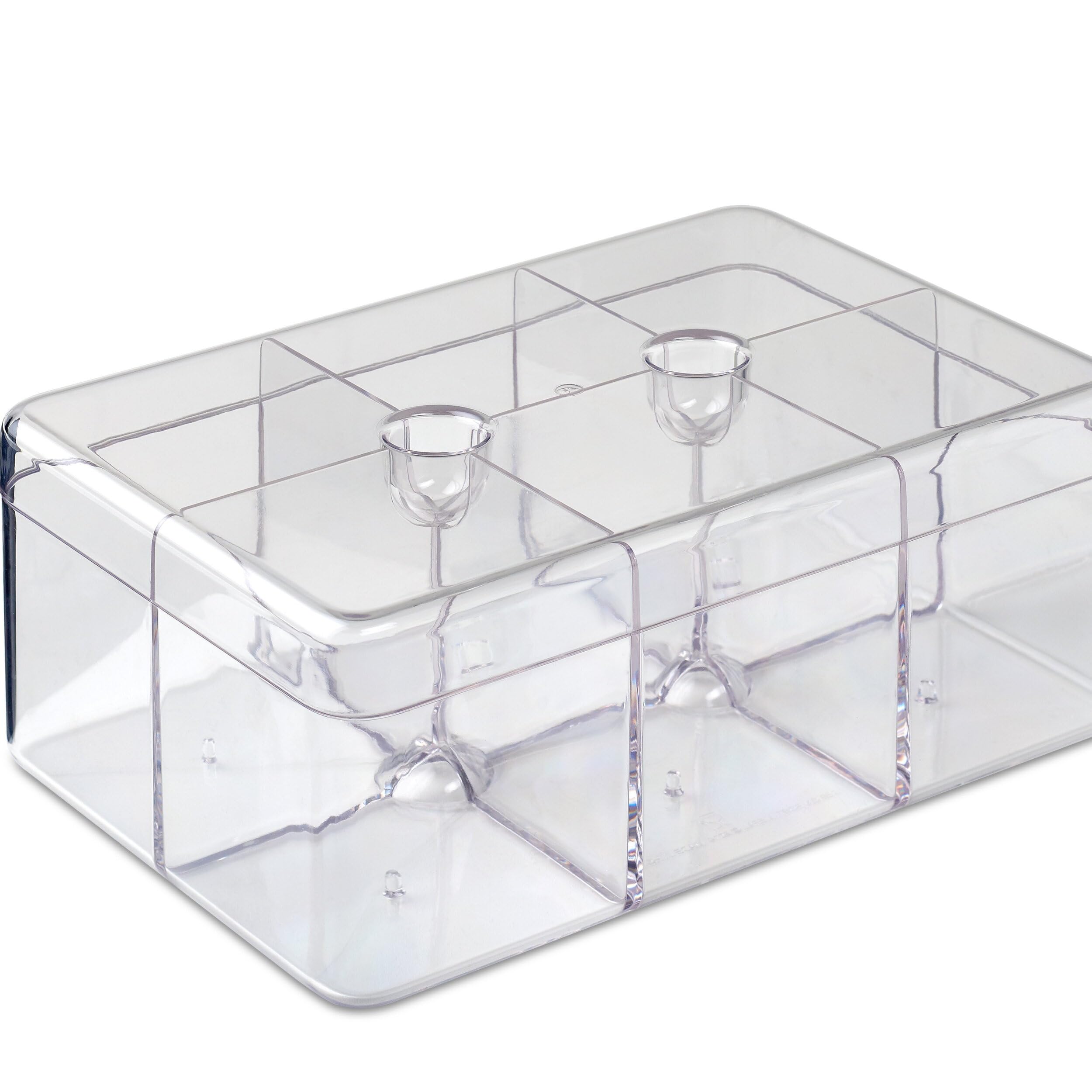 Mepal - Scatola Rettangolare per il tè Stora - Contenitore per tè con 6 Scomparti - Scatola Trasparente le Bustine di tè - Conservazione e Organizzazione Della Cucina - Lavabile in Lavastoviglie