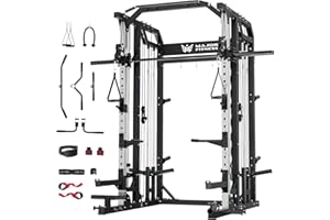 Major Fitness Drone2 Smith△ Machine – All-in-One Home Gym Squat Rack with Weight Bar, Dual LAT Pull-Down Systems & Cable Crossover Machine