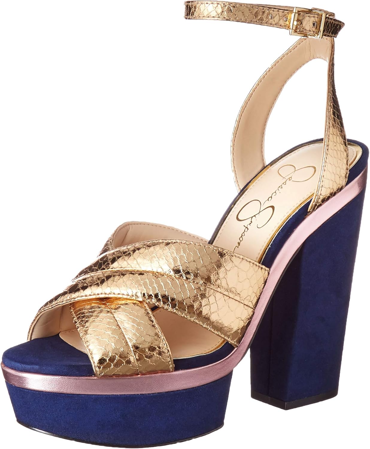 jessica simpson gold platform heels