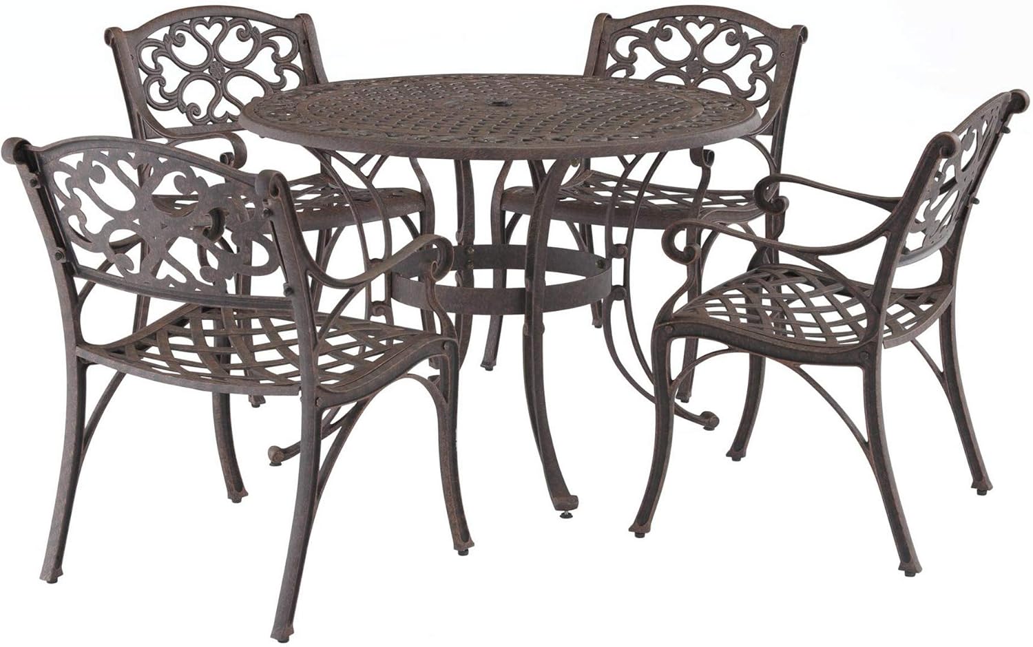 homestyles 6655-30 Outdoor Dining Table, 42Lx42Dx28.75H, Bronze : Garden & Outdoor