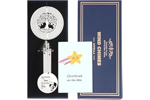 HOMKULA Best Friend Wind Chimes, Friendship Gifts for Women Friends, Best Friend Birthday Gifts for Women, Men