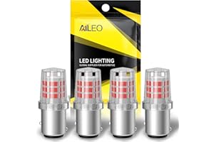 AILEO 1157 LED Bulb Red, Super Bright BAY15D 12V 2057 2357 7528 LED Brake Tail Parking Light Bulbs for Car, RV, Trailer, Truc