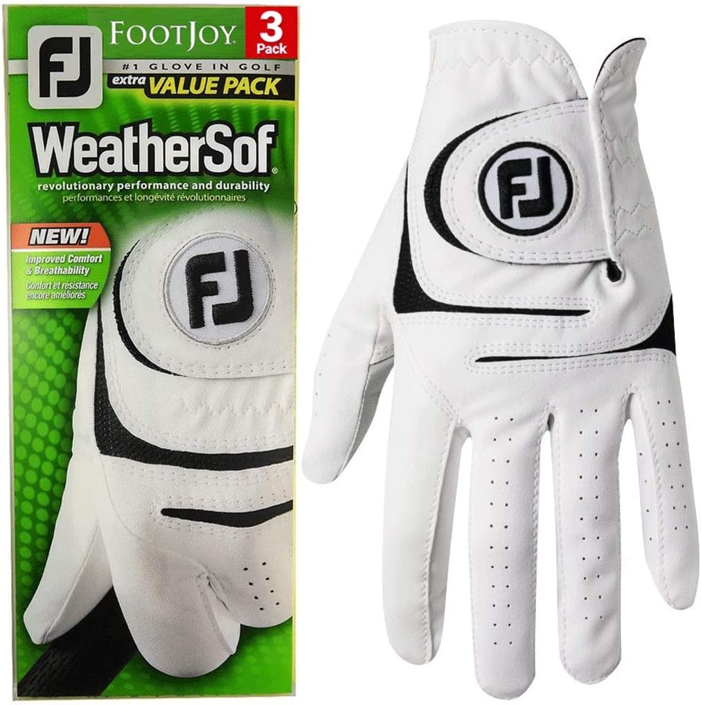 footjoy men's weathersof golf gloves
