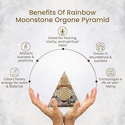 Rainbow Moonstone Orgone Pyramid – Handcrafted