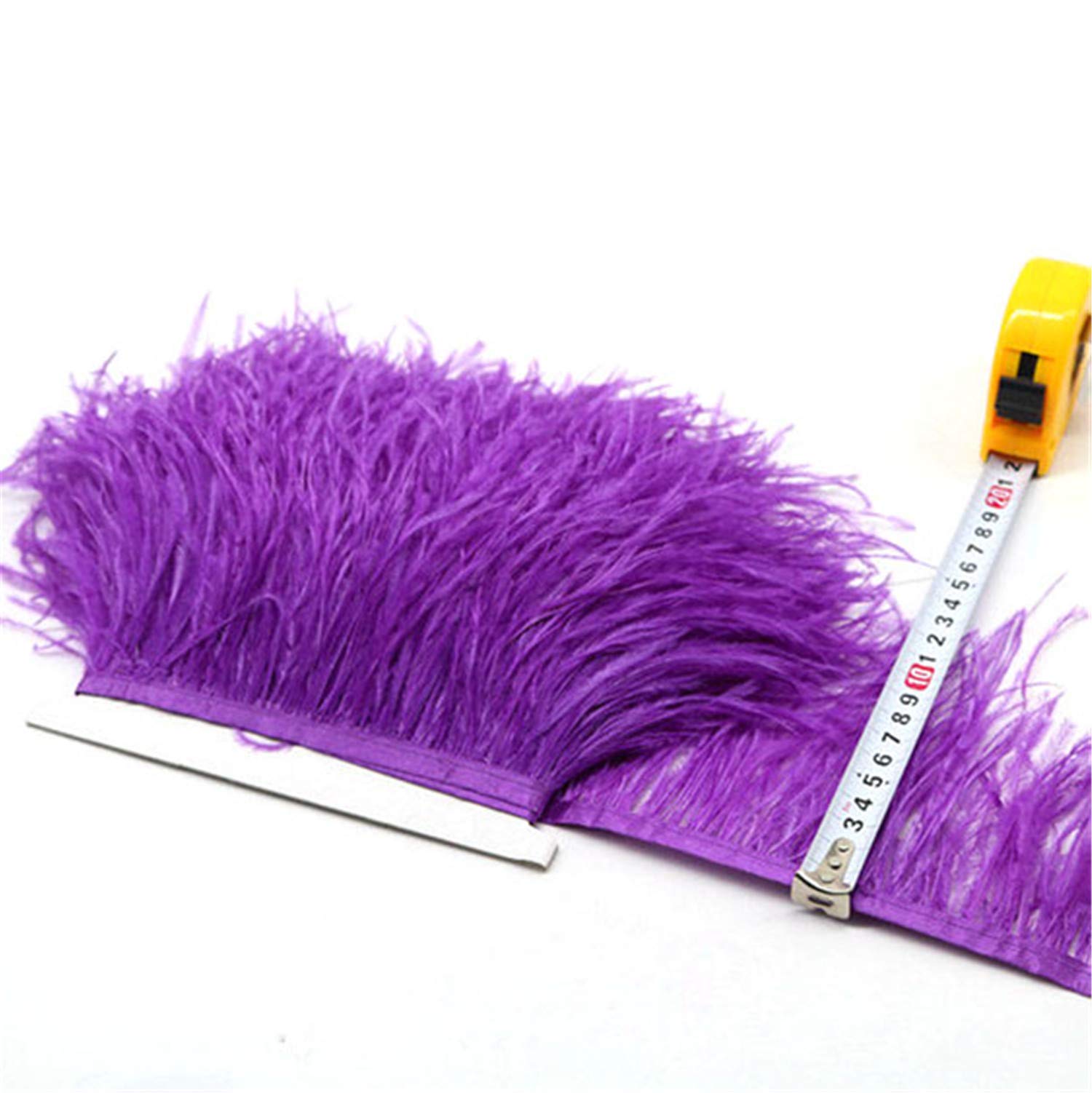 36 Colours Quality Ostrich Feather Trimming Fringe for Millinery Craft Dress Making (Lavender,2 Meters)