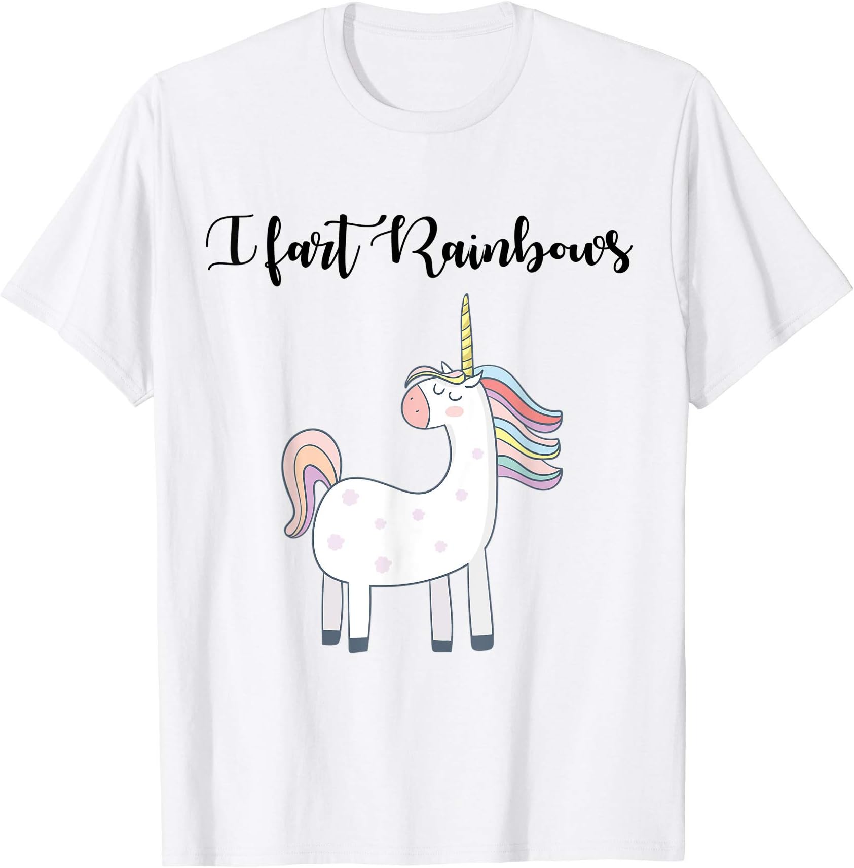 Funny Unicorn T-Shirt I Fart Rainbows Men Women Kids Tee