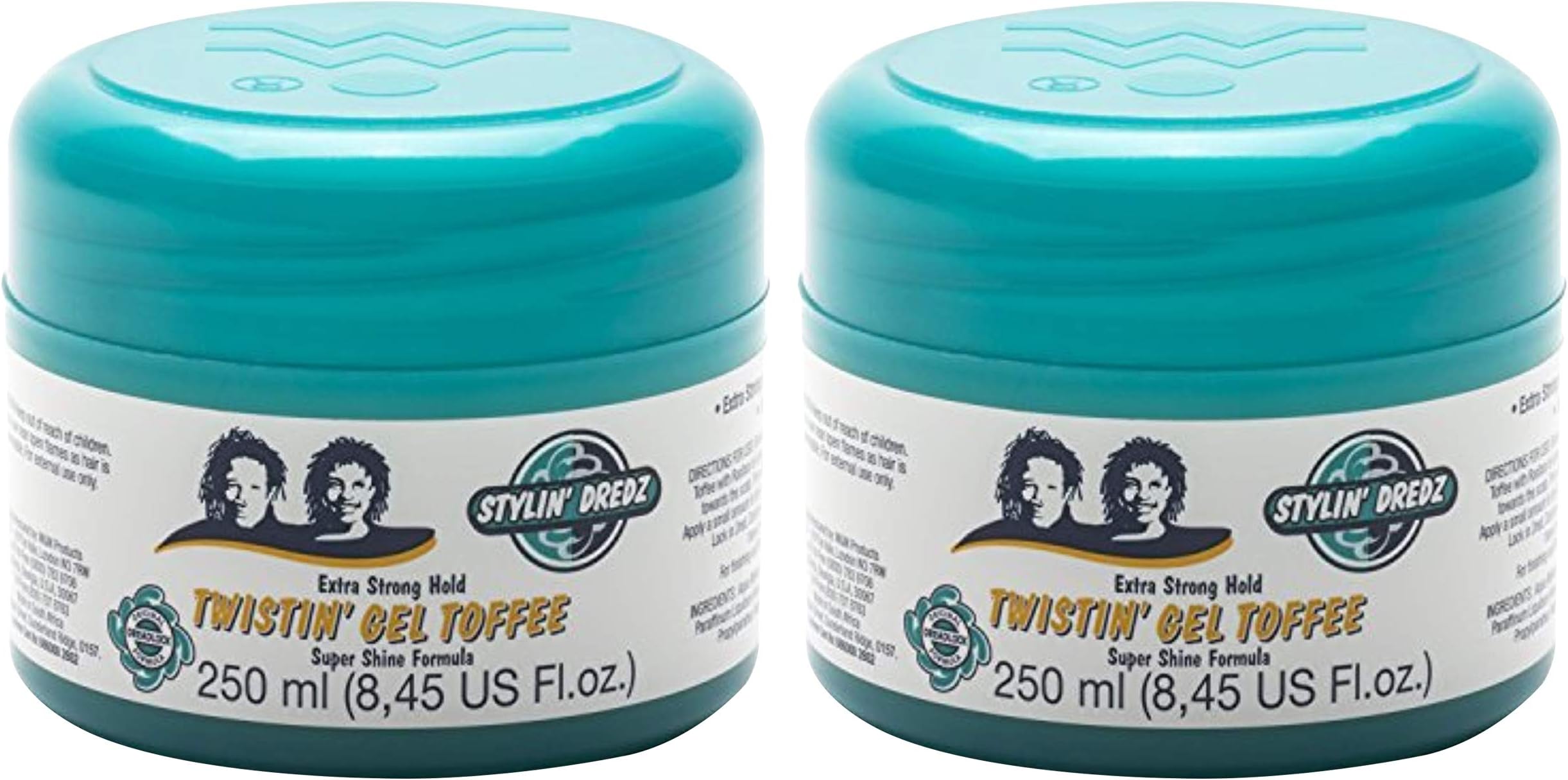 Stylin' Dredz Extra Strong Hold Twisiting Gel Toffee Super Shine Formula Pk Of 2