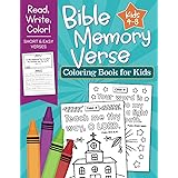 Bible Memory Verse Coloring Book for Kids: Short and Easy Verses to Read, Write and Color