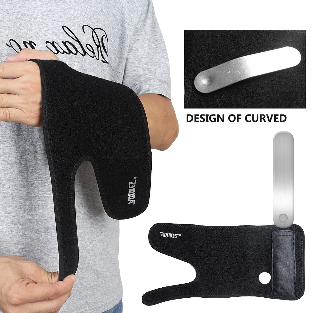 DOB AOLIKES Carpal Tunnel Wrist Brace with Removable Splint and Adjustable Support Wrap (Right)