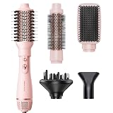 Blow Dryer Brush Set, Wavytalk Air Sculpt 5-in-1 Hot Air Brush Set, Multi Hair Styler for Salon Blowouts, Smooth Curls, Volumizing and Straightening, Sleek and Less Frizz, Pink