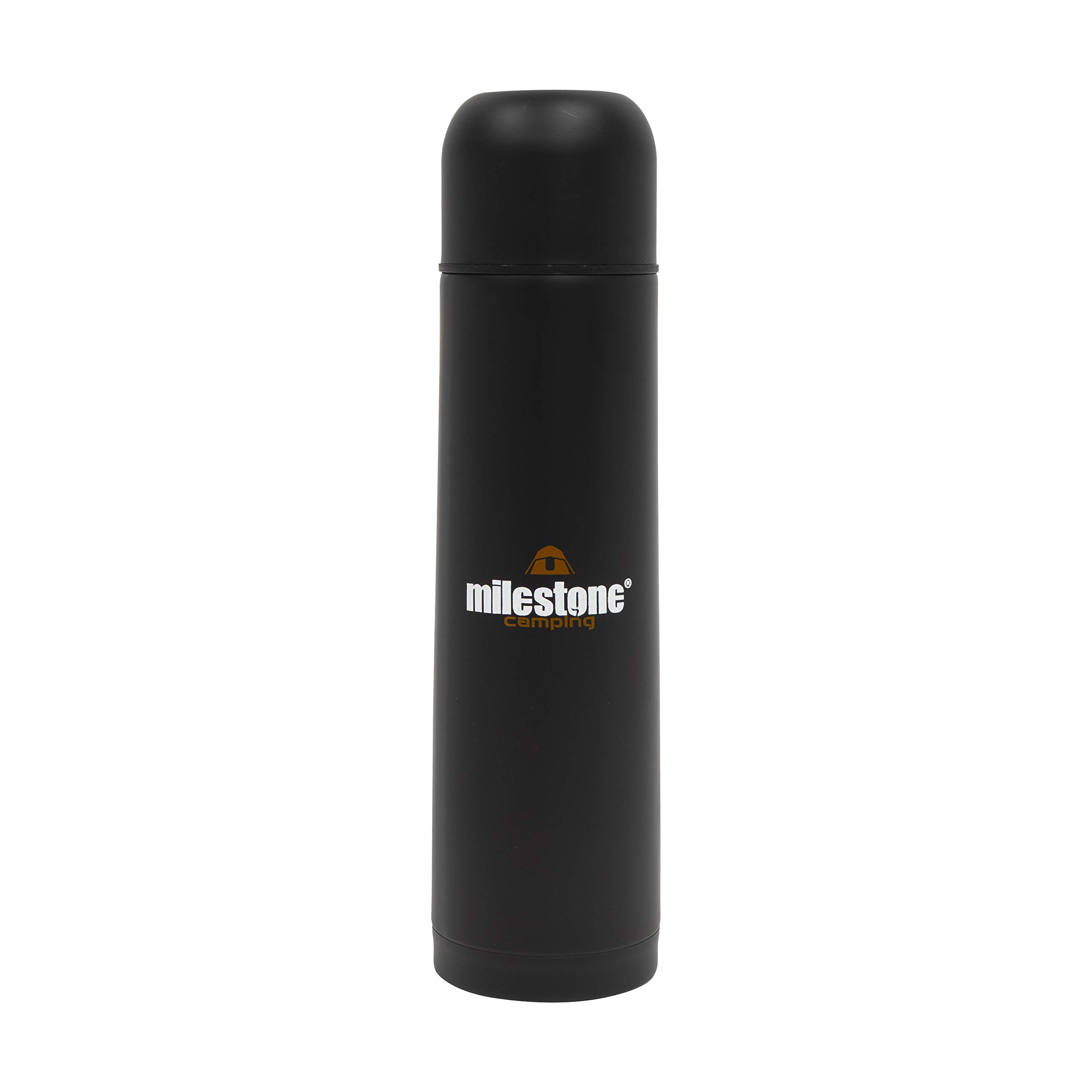 Milestone Stainless Steel Flask, Black, 1 Litres