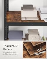 SONGMICS 2-Tier Shelving Units 30x75x150 cm Rustic Brown Black GLR030B02 view 8