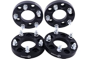 VLAOSCHI Black Forged 5x4.75 to 5x4.5 Wheel Adapters 1 Inch with 12x1.5 Studs Compatible with Chevy GMC 5 Lug 5x120.65 to 5x114.3 for Camaro Corvette Blazer S10 Jimmy Sonoma - Pack of 4