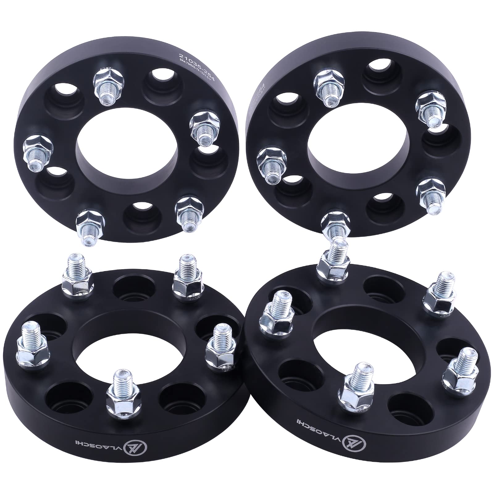 Photo 1 of VLAOSCHI Black Forged 5x4.75 to 5x4.5 Wheel Adapters 1 Inch with 12x1.5 Studs Compatible with Chevy GMC 5 Lug 5x120.65 to 5x114.3 for Camaro Corvette Blazer S10 Jimmy Sonoma - Pack of 4