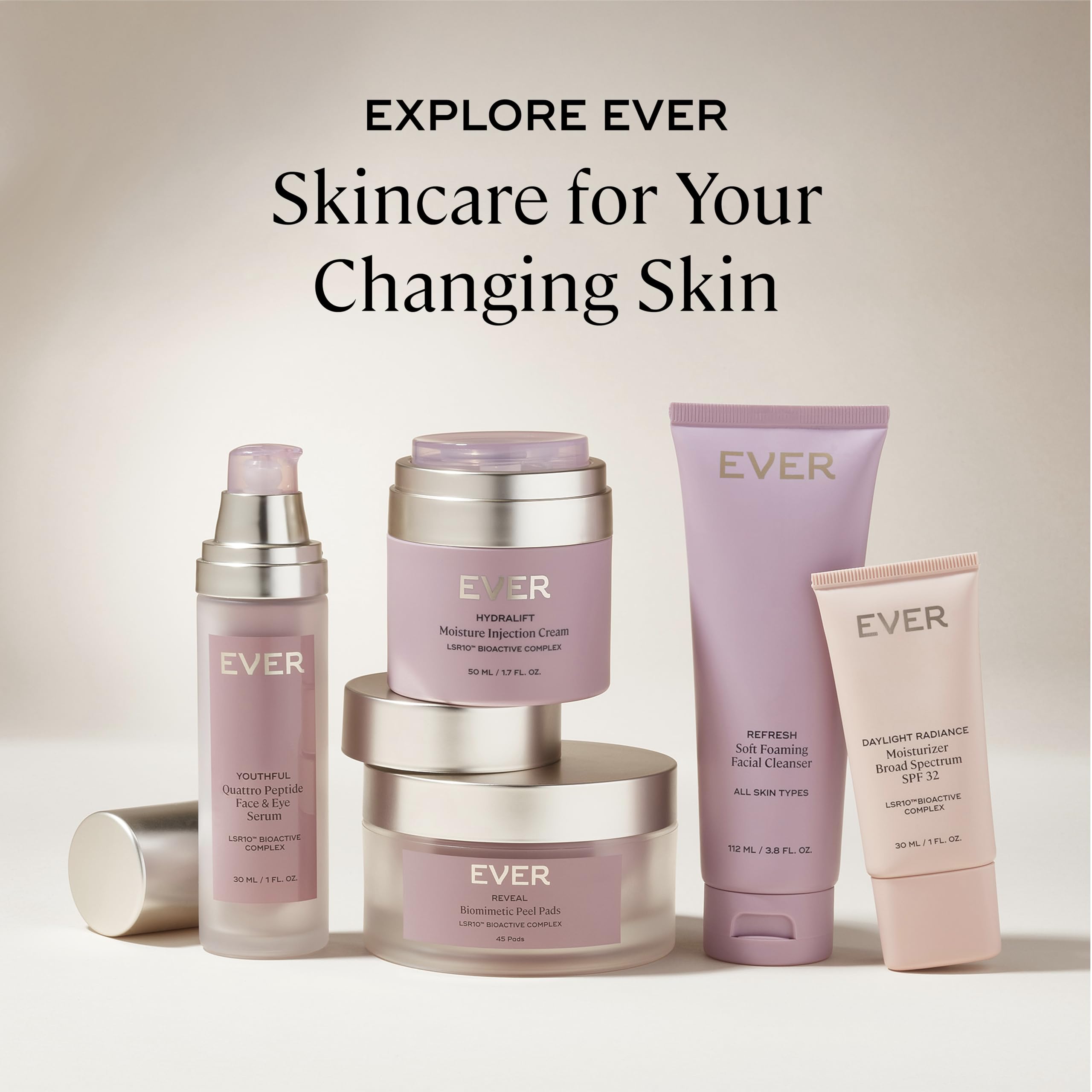 EVER SMOOTH Peptide Lip Therapy Collagen Balm – PETAL Soft Neutral Pink Tint, Coconut, Argan & Camellia Oils, Peptides & Shea Butter, Vegan & Cruelty-Free Lip Nourishment