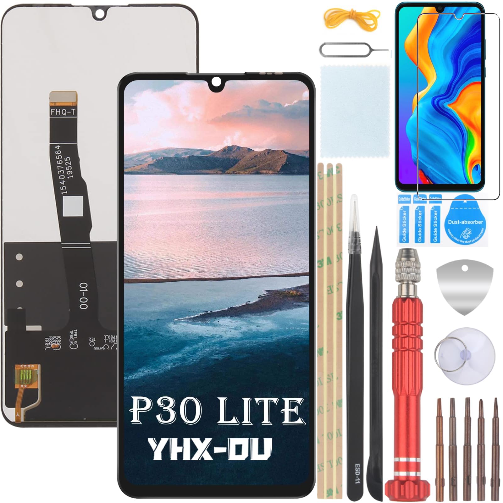 YHX-OU 6.15 Inch LCD Display Touchscreen Screen with Tools (Black)