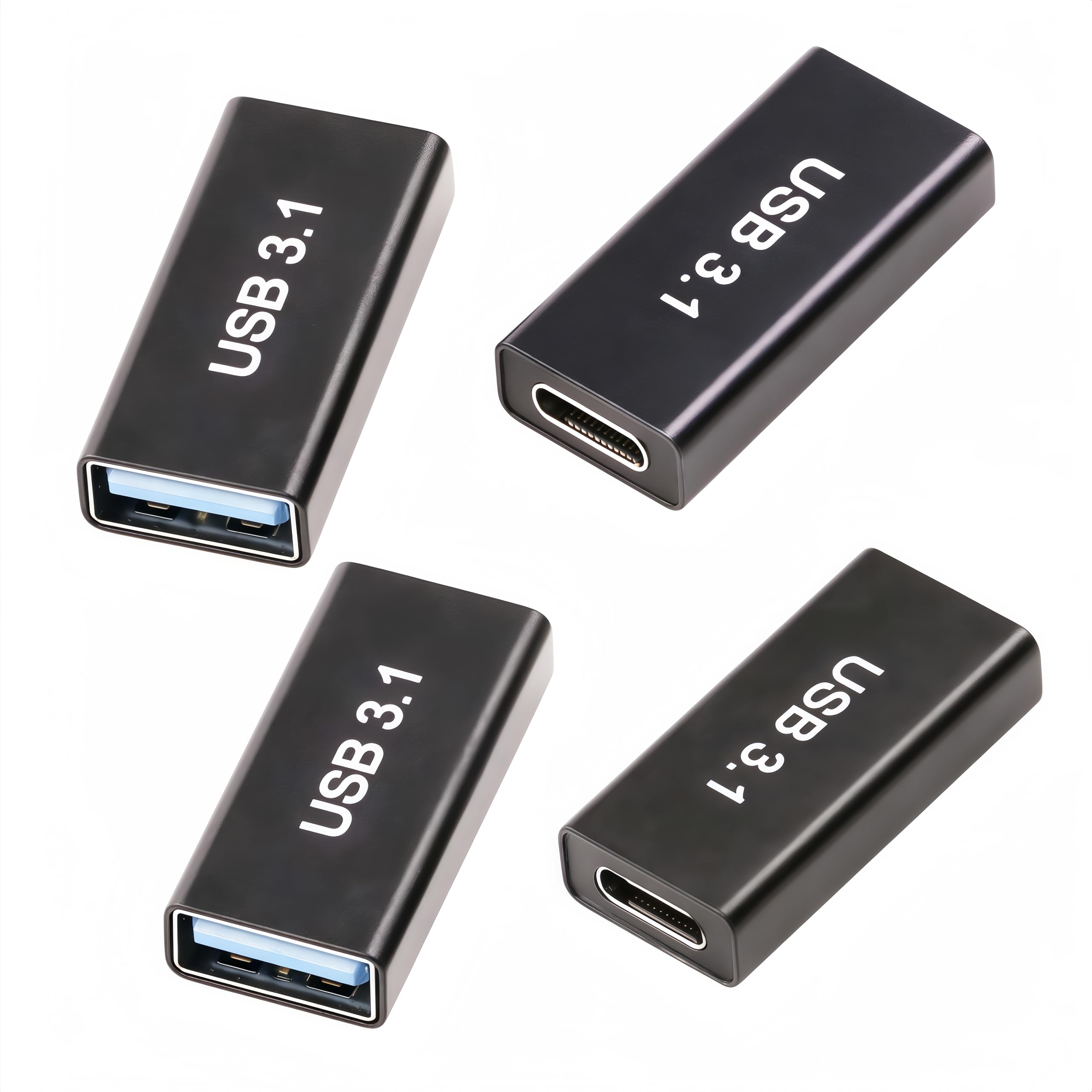 Photo 1 of 4PACK UpgraDed USB Female to USB-C Adapter - Compatible with MacBook Pro/Air, iPad Pro, Google Pixel, Huawei & More, and sundisk 256 